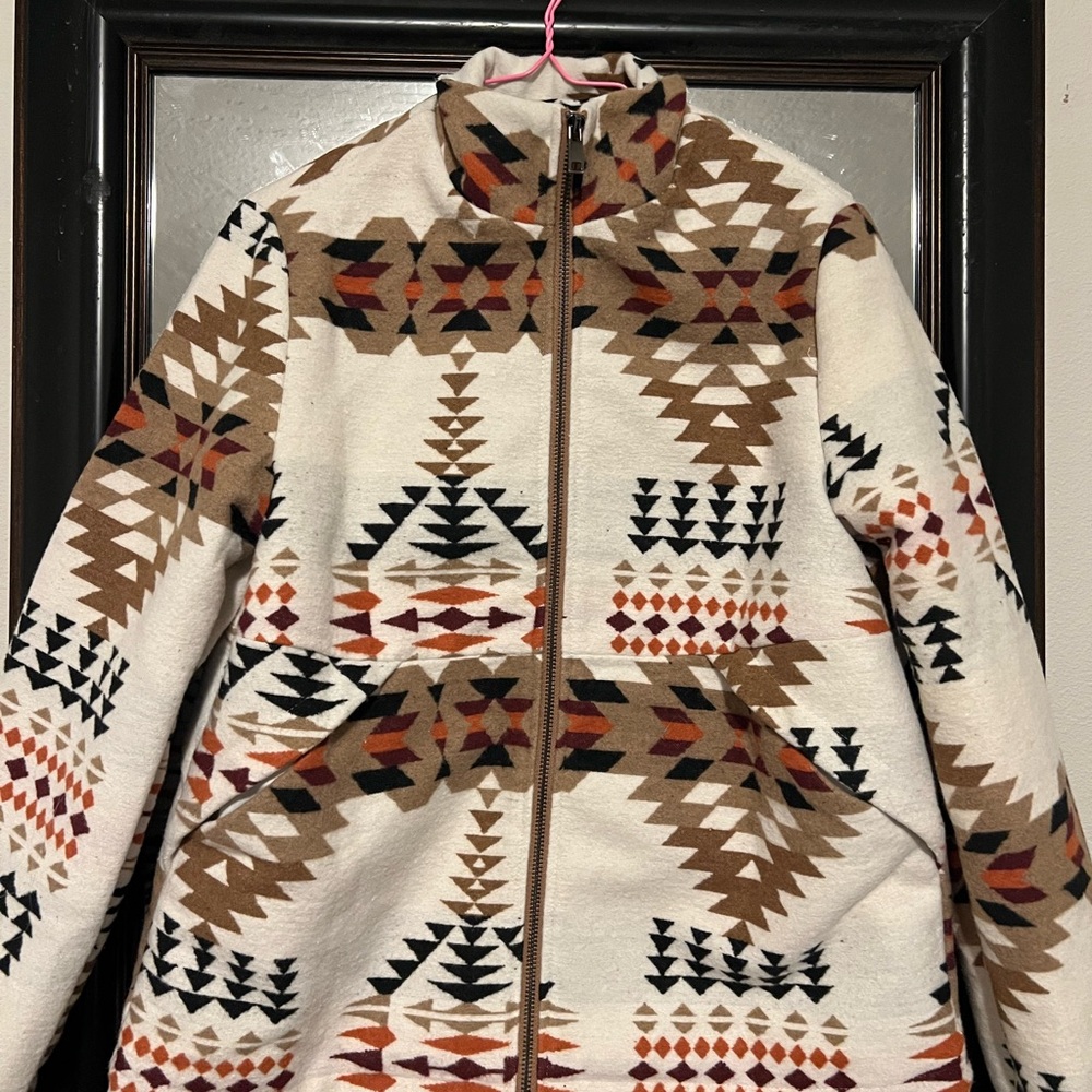 Never worn women’s Aztec / western  Patterned Jacket - Brown and Cream